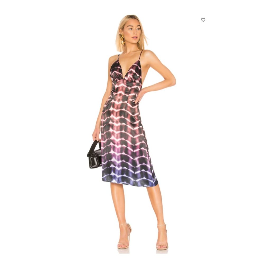 LPA Lunetta Tie Dye Midi Slip Dress
